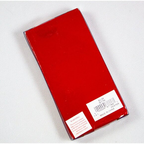 Aaron Brothers Mini Picture Frame Pewter Ornament w/Rhinestones & Snowman Charm - Picture 4 of 5